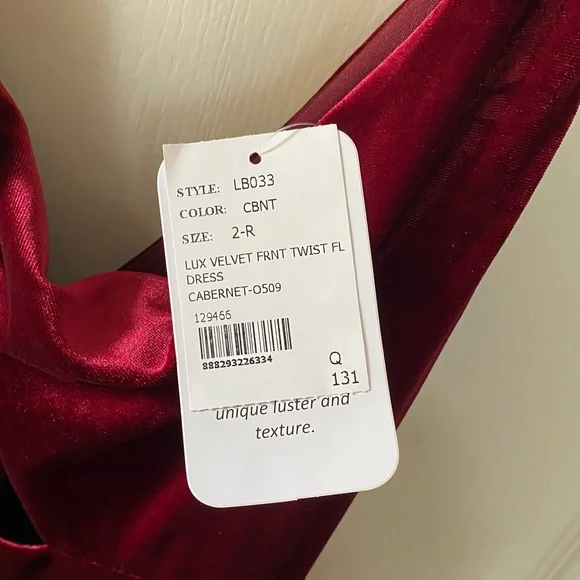 Red Velvet Maxi Dress - Picture 6 of 8